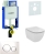 Sada pro závěsné WC, klozet, tlačítko Sigma 20 bílá/lesklý chrom/bílá, sedátko Ideal Standard Tesi