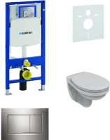 Sada pro závěsné WC, klozet, tlačítko Sigma 30 lesklý/matný chrom, sedátko softclose Ideal Standard Quarzo