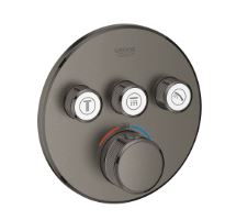 Termostatická sprchová podomítková baterie se 3 ventily graphite Grohtherm SmartControl