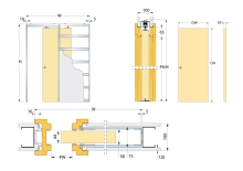 Pouzdro pro posuvné dveře Eclisse do SDK 125mm jednokřídlé