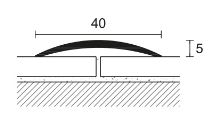 Přechodová lišta Profilpas Prestwood 40mm 2,7m dub světlý (1)