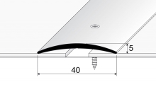 Přechodová lišta Profil Team samolepící 40mm 1m dub světle šedý