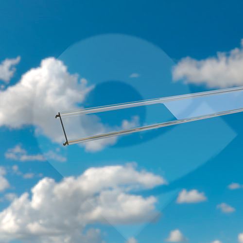 Krytka pro lištu s LED páskem transparentní 2m