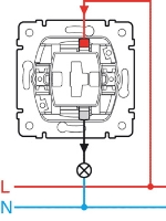 Montáž a zapojení spínače (1) 10A/250V, cena práce za montáž 1 kusu bez materiálu