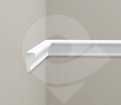 Stěnová lamela hladká Cezar polyuretanová pěna 15x41mm 2,4m