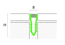 Šípová dilatační lišta do betonu Profilpas Projoint NF plastová šedá 35mm 2,7m (1)