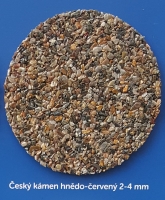 Český kámen hnědo-červený Dublin 2-4 mm 25kg