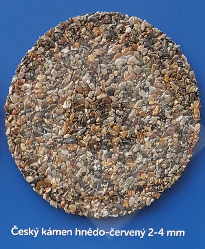 Český kámen hnědo-červený Dublin 2-4 mm 25kg