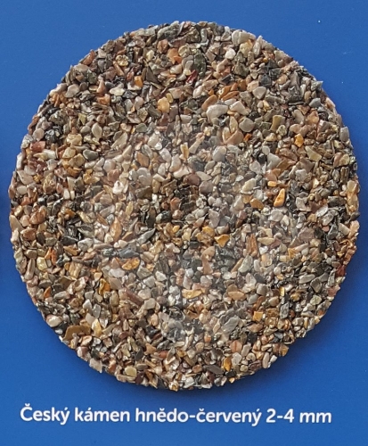 Český kámen hnědo-červený Dublin 2-4 mm 25kg