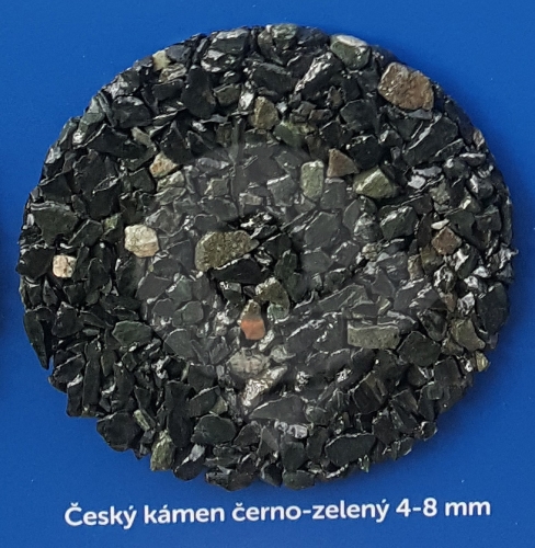 Český kámen černo - zelený 4-8 mm 25kg
