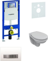 Sada pro závěsné WC, klozet, tlačítko Sigma 50 bílá výplň, sedátko softclose Ideal Standard Quarzo
