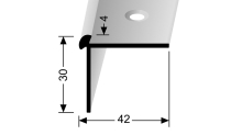 Schodová hrana pro vinyl oboustranná Profilpas Kuberit 872 4mm 2,5m stříbrná