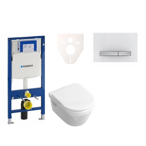 Sada pro závěsné WC, klozet, tlačítko Sigma 50 výplň bílá, sedátko softclose Villeroy & Boch