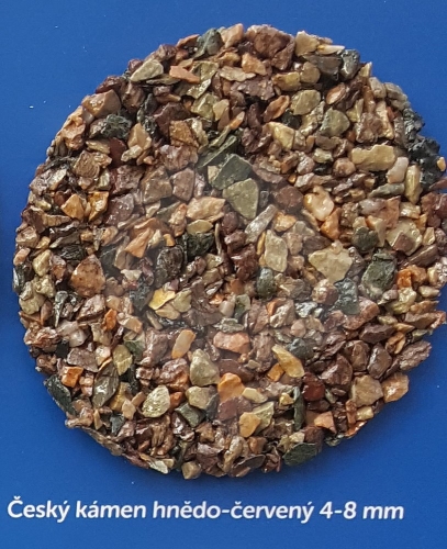 Český kámen hnědo - červený Dublin 4-8 mm 25kg