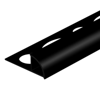 Obloučková ukončovací lišta pvc černá 6mm 2,5m