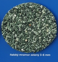Italský mramor zelený 3 - 6 mm 25 kg