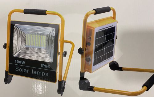 Pracovní reflektor přenosný PROFI LED AKU 100 W IP 66 Solární nabíjení