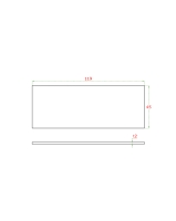 Hliníkový kryt kotvícího profilu (119 x 45 x 1,2) pro skleněné zábradlí