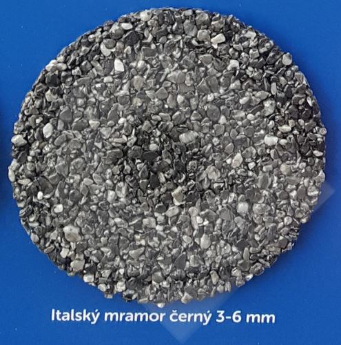 Italský mramor černý 3 - 6 mm 25 kg