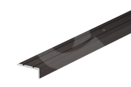 Schodová hrana vrtaná Cezar 25x10mm 2,7m olivová