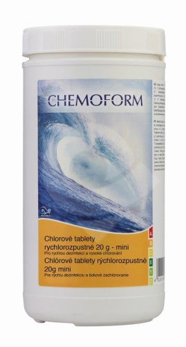 Chlórové tablety rychlorozpustné Mini 20g