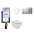Sada pro závěsné WC, klozet, tlačítko Sigma 30 matný/lesklý chrom, sedátko Ideal Standard Tesi