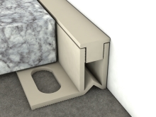 Dilatační lišta pro nízké tloušťky Profilpas Projoint NJ/SA stěna/podlaha pvc šedý kámen RAL 7030 15mm 2,7m