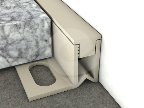 Dilatační lišta pro nízké tloušťky Profilpas Projoint NJ/SA stěna/podlaha pvc šedý kámen RAL 7030 10mm 2,7m