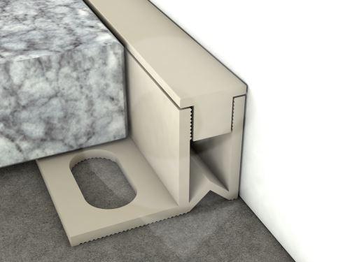 Dilatační lišta pro nízké tloušťky Profilpas Projoint NJ/SA stěna/podlaha pvc šedý kámen RAL 7030 15mm 2,7m