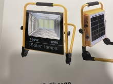Pracovní reflektor přenosný PROFI LED AKU 100 W IP 66 Solární nabíjení