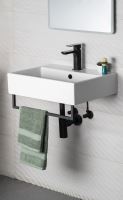 Umyvadlo 600x420mm s 1 otvorem pro baterii, bílá Aqualine (2)