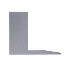 Hliníkový kryt kotvícího profilu (45 x 208 x 2) pro skleněné zábradlí