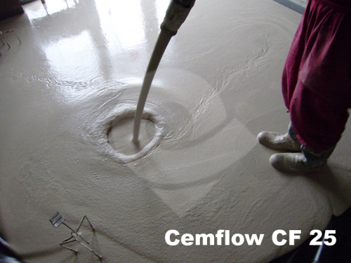 Litý cementový samonivelační potěr cemflow CF 25