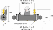 Tepelný výměník Zodiac Heat Line kompakt bez oběhového čerpadla titan