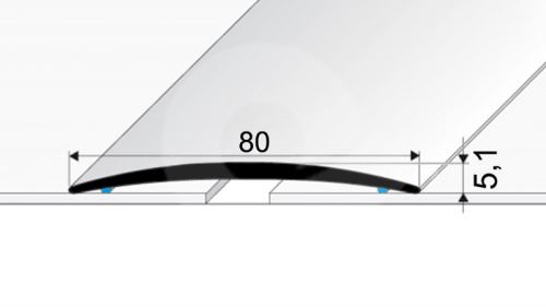 Přechodová lišta Profil Team samolepící 80mm 1m šampaň