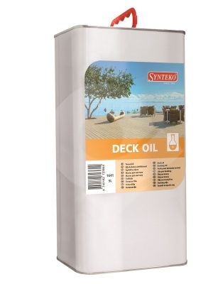 Palubkový olej pro základní ošetření dřevěných teras a balkonů Synteco Deck Oil 5 l