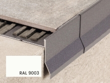 Balkonová T lišta s okapničkou Profilpas Protec CPCV hliník bílý RAL 9003 55x12,5x2,7m