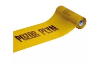Páska výstražná POZOR PLYN, 300 mm / 70 my, 100 m žlutá