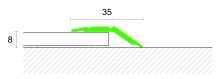 Náběhová lišta Profilpas samolepící 35x8 mm stříbrná 2,7 m (1)