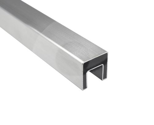Čtvercové madlo pro skleněná zábradlí, délka 2500 mm