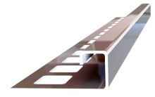 Ukončovací profil Ligma čtvercový hranatý nerez kartáčovaná 11mm 2,5m