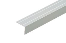 Schodová hrana samolepící Cezar 25x20mm 2,7m stříbrná