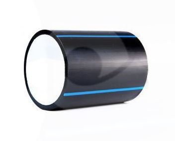 Trubka Lunaplast PE100RC, na vodu, černá s modrým pruhem, tyč 6m