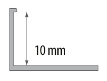 Ukončovací L lišta Cezar plast béžová 10mm 2,5m