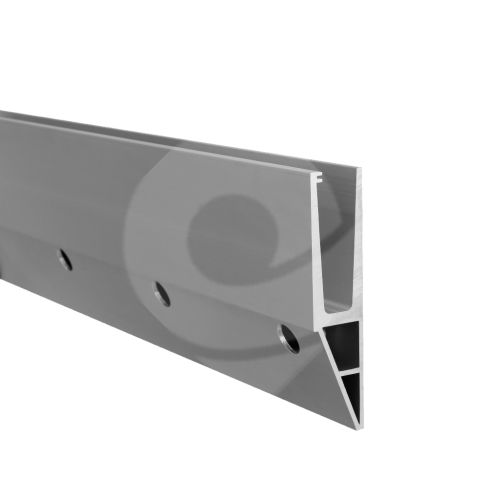 Hliníkový kotvící profil s bočním kotvením pro skleněné zábradlí, 5000 mm