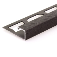 Čtvercový ukončovací profil Profilpas eloxovaný hliník tmavě hnědý kartáčovaný 12,5mm 2,7m