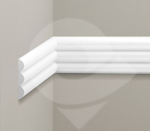 Stěnová lamela hladká Cezar polyuretanová pěna 13x76mm 2,4m
