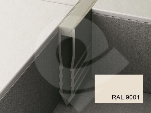Šípová dilatační lišta do betonu Profilpas Projoint NF plastová krémově bílá 25mm 2,7m