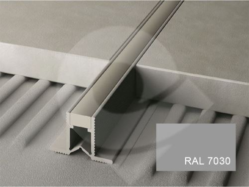 Dilatační lišta Profilpas Projoint NE plastová krátká základnice šedý kámen 10mm 2,7m