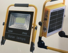 Pracovní reflektor přenosný PROFI LED AKU 50 W IP 66 Solární nabíjení